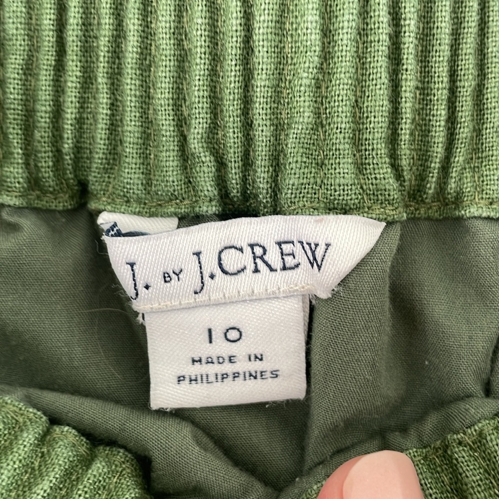 J Crew Linen Cotton blend skirt Green Size 10 - Picture 3 of 6